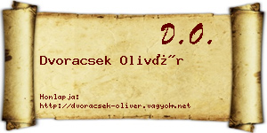 Dvoracsek Olivér névjegykártya