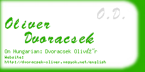 oliver dvoracsek business card